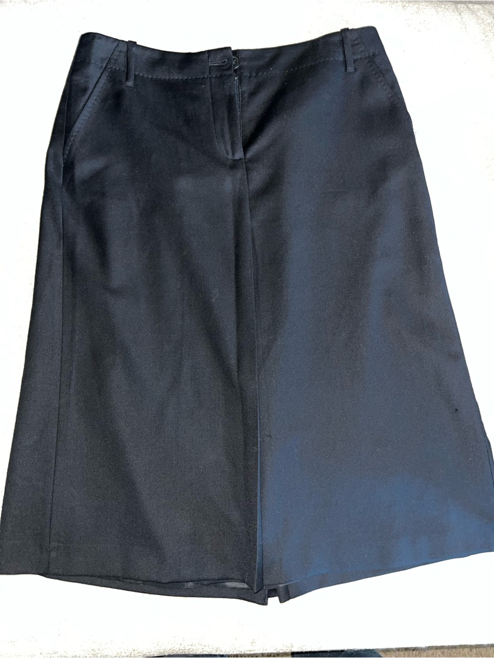 J. Crew Black Straight Midi Skirt